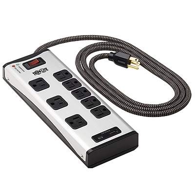 Tripp Lite 8-Outlet 2 USB Surge Protector, 8′ Cord, 2100 Joules (TLM88USBC) Sansujyuku sansujyuku.com
