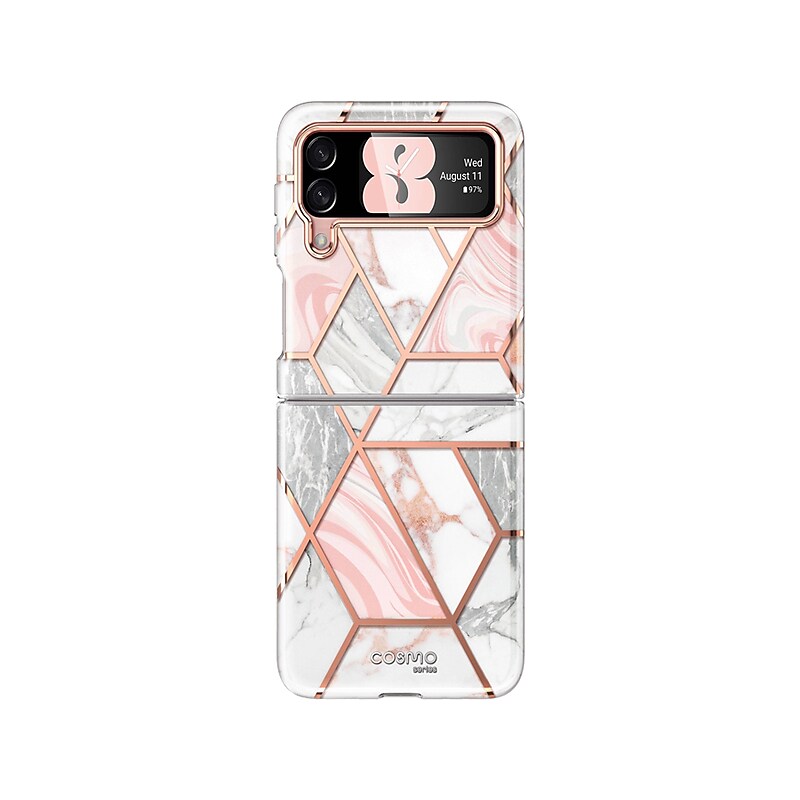 i-Blason Cosmo Marble Pink Snap Case for Samsung Galaxy Z Flip4 (Galaxy2022-ZFlip4-5G-Cosmo-Marble) image 1
