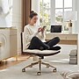 Elle Decor Ariana Criss Cross Armless Ergonomic Fabric Swivel Computer and Desk Chair, Cream (60121-CRM)~#|#~E0736852-EB43-44EE-88B7656C3C3249D5_sc7