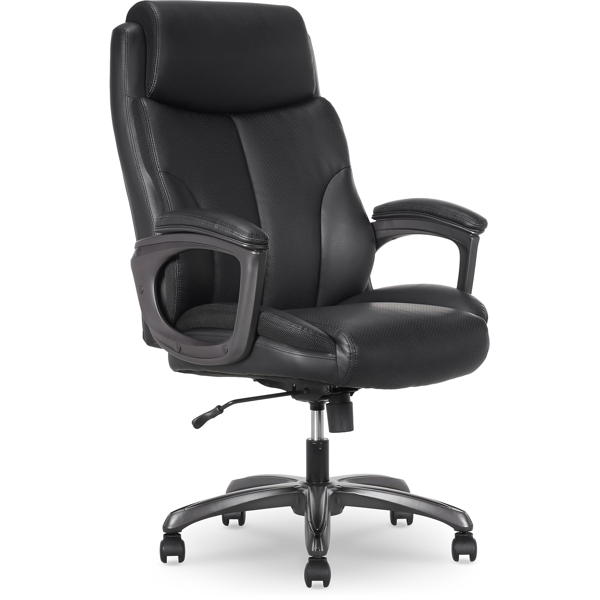 Thomasville Danvers Ergonomic Polyurethane Big & Tall Chair, 400 lb. Capacity, Black (52403-BLK) Simolary simolary.com
