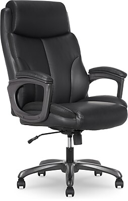 Thomasville Danvers Ergonomic Polyurethane Big & Tall Chair, 400 lb. Capacity, Black (52403-BLK) Simolary simolary.com
