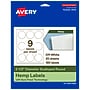 Avery Hemp Round Scalloped Laser/Inkjet Multipurpose Labels, 2.5" Dia, Off-White (180/Pack)~#|#~E07EF5E8-02C0-4619-B010CBF4A179C60C_sc7