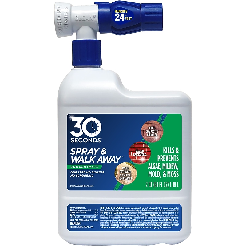 30 SECONDS Spray & Walk Away Outdoor Cleaner Spray Bottle, 64 oz. (64SAWA) image 1