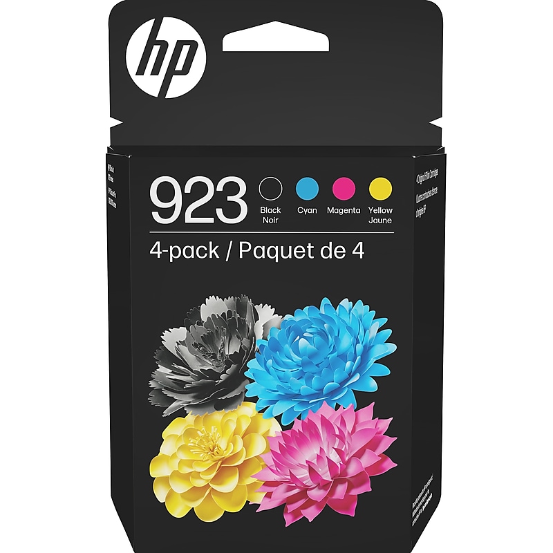 HP 923 Black/Cyan/Magenta/Yellow Standard Yield Ink Cartridges 4 Pack (6C3Y6LN) image 1