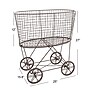 Storied Home 1-Section Rolling Laundry Basket, Metal, Bronze (EC0219)~#|#~E081F8B8-0D98-4DFB-BCB53DA717278B94_sc7