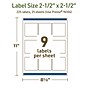 Avery Dissolvable Square Multipurpose Labels, 2.5" x 2.5", Off-white, 225/Pack (94104)~#|#~E08472E6-C374-4D6C-B3F08F53C8E48824_sc7