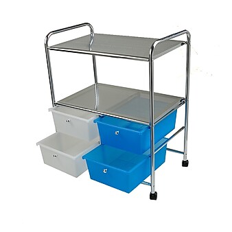 EMS 2-Shelf Metal Mobile Utility Cart, Multi (2SHROLL-ASST)