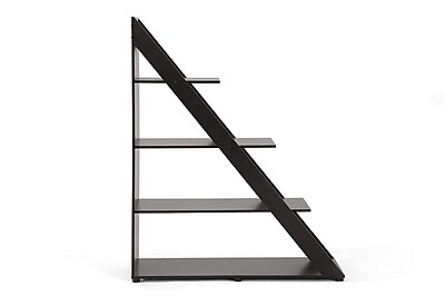 Baxton Studio Psinta 4-Shelf Modern Shelving Unit, 59″ x 47.75″ x 15.87″, Dark Brown (91-4513-HiT) Sansujyuku sansujyuku.com