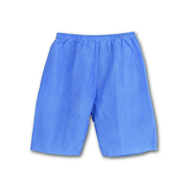 Medline Disposable Exam Shorts, Blue, Medium, 30/Carton (NON27209M) image 1