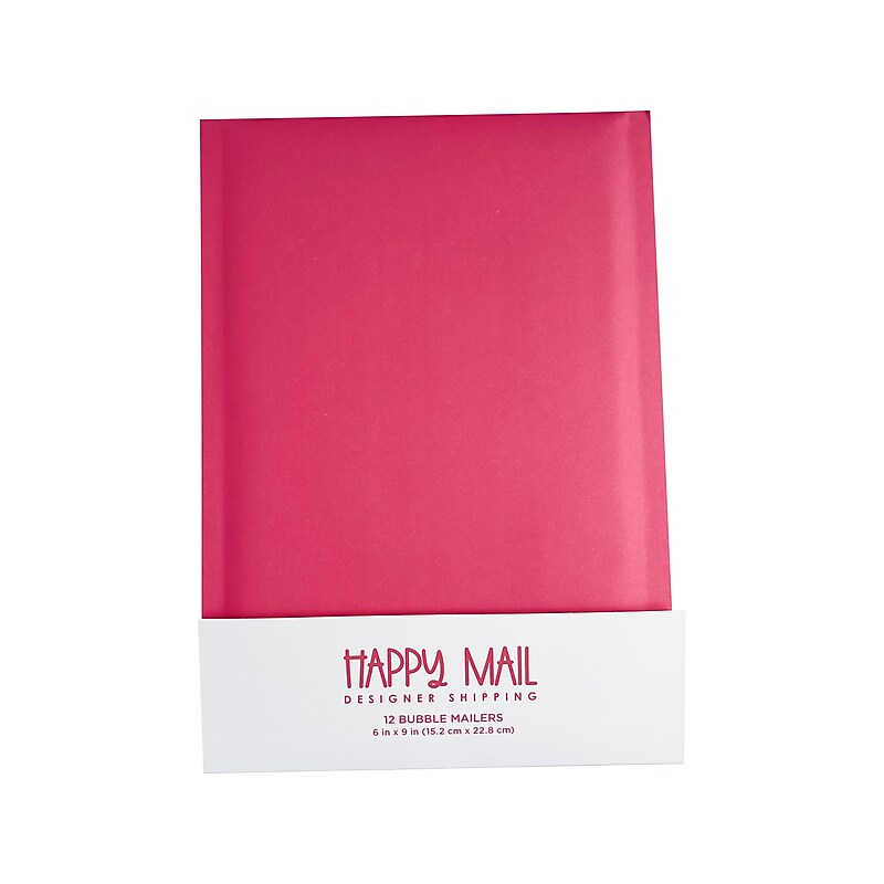6" x 9" Self-Sealing Bubble Mailer, Pink, Dozen (245155) image 1