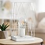 Creekwood Home Geometric Metal Cage 10" LED Table Lamp, White (CWT-1003-WH)~#|#~E08C6CDE-C8A9-4F25-A8B36F96FF6A6572_sc7