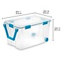 Sterilite 120 Quart Wheeled Gasket Box with Lid, Plastic, Clear/Blue Aquarium (19434303)~#|#~E09218A4-03C0-433B-A61E56F79CFFE5B8_sc7
