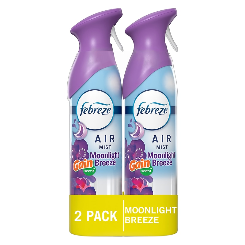 Febreze Air Mist Air Freshener Spray, Gain Moonlight Breeze Scent, 8.1 oz., 2/Pack (4146/78091) image 1