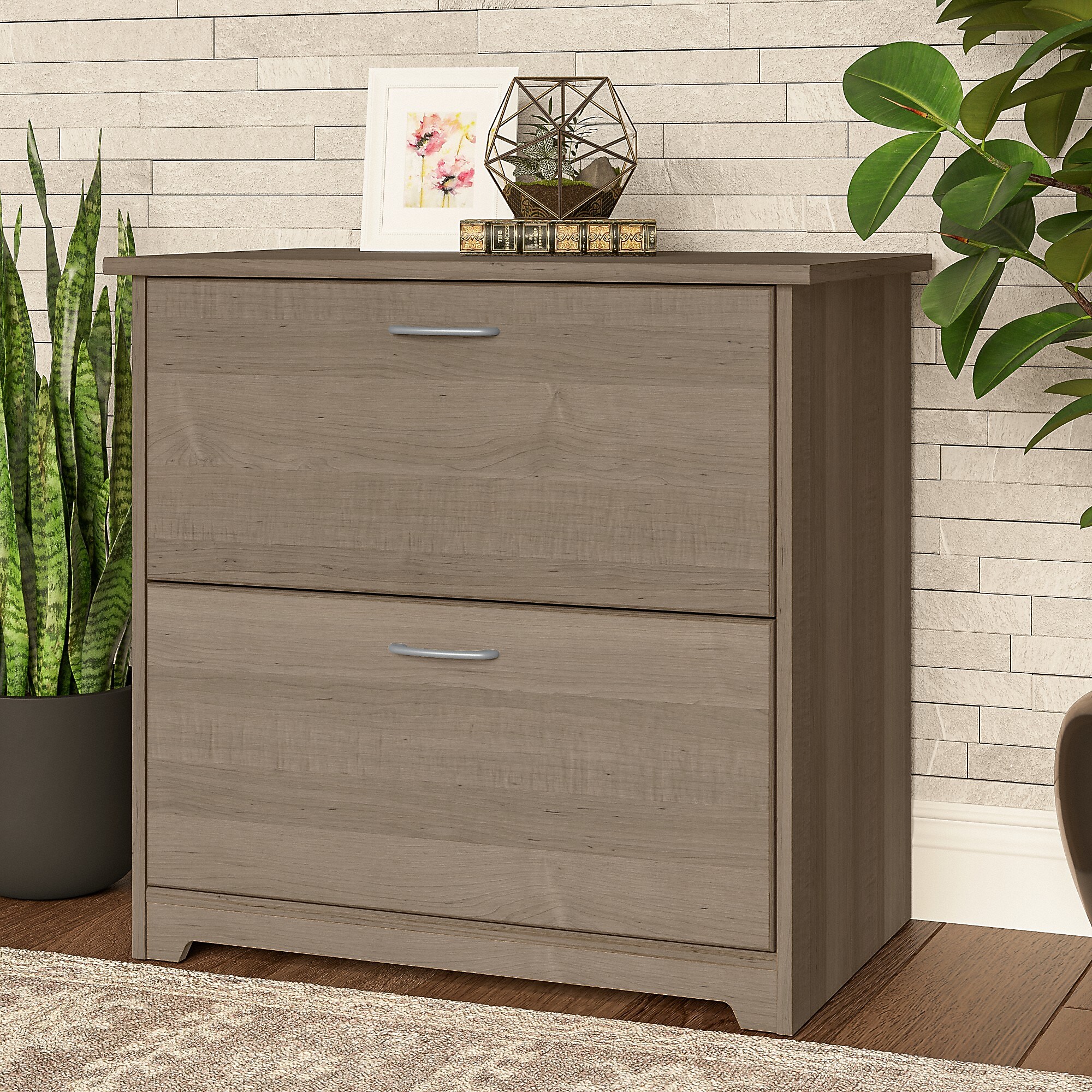 Bush Furniture Cabot 2-Drawer Lateral File Cabinet, Letter/Legal Size, 30″ H x 31.26″ W x 19.57″ D, Ash Gray (WC31280) Sansujyuku sansujyuku.com