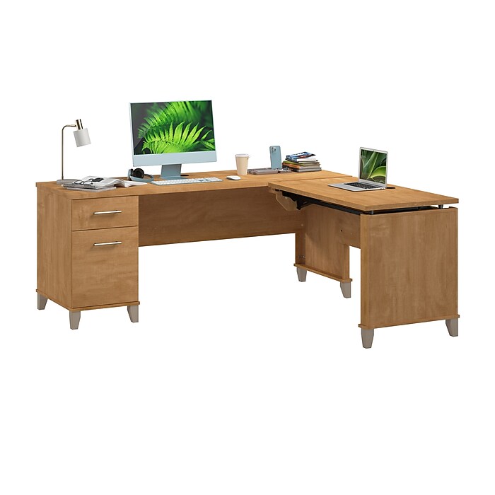 Bush Home Somerset 72W 3 Position Sit to Stand L Shaped Desk