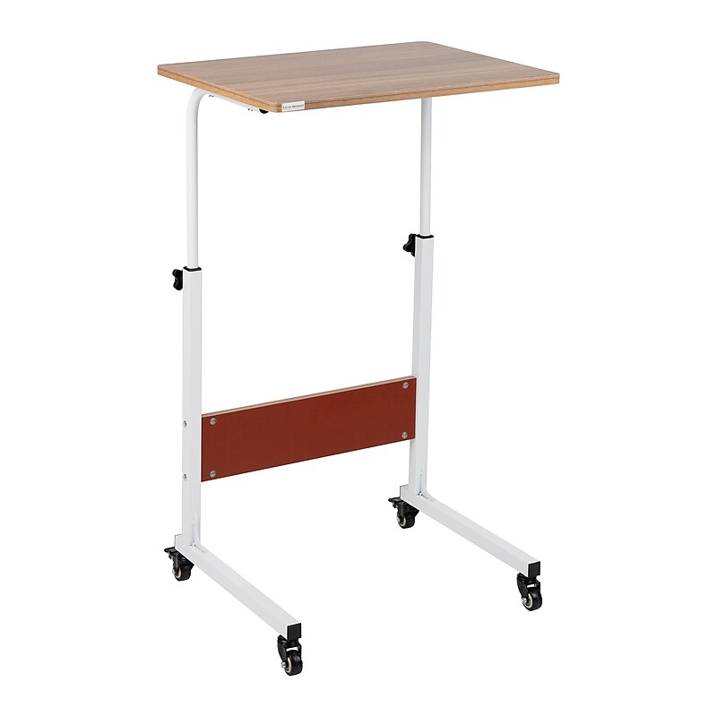 Mind Reader 21.75" Adjustable Standing Desk Laptop Stand, Brown/White (OBRJUST-BRN) image 1