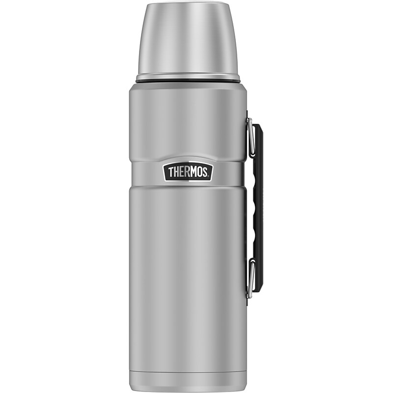 Thermos King Stainless Steel Vacuum Insulated Beverage Bottle, 68 oz., Matte Stainless (EASK2020MSTRI4) image 1