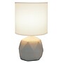 Creekwood Home Geometric Concrete 10.62" LED Table Lamp, White (CWT-1011-WH)~#|#~E0A203F9-70A3-4239-87B69928718BD549_sc7