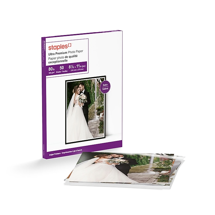 Staples Ultra Premium Satin Photo Paper, 8.5