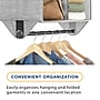 Whitmor 4-Section Fabric Closet Organizer with Built-in Chrome Garment Rod, Gray (5455-10199)~#|#~E0A83B2C-2CE0-493D-8712FA817FC67681_sc7