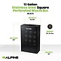Alpine Industries Stainless Steel Trash Can, 13 Gallon, Black (ALP438-13-BLK)~#|#~E0AB2DE7-36B4-4EF7-A83528743A937710_sc7