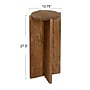 Storied Home Paulownia 13.8"Dia. Wooden Round Accent Table, Brown (EC1803)~#|#~E0ABDC78-4F2E-4A4A-B53368703397DF0C_sc7