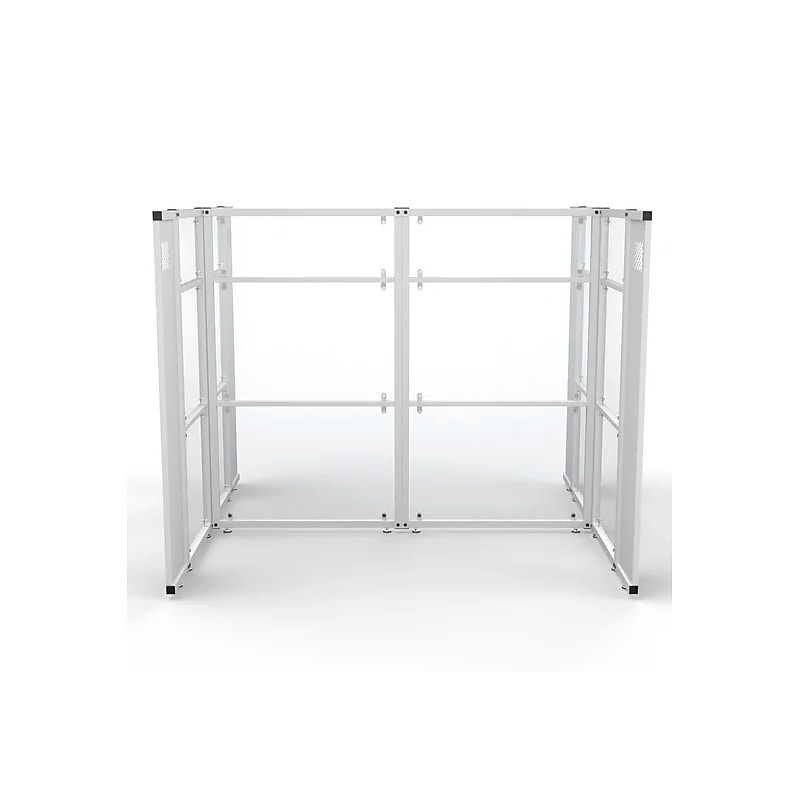 VersaDesk WorkNest 66"H x 81"W 2 Person H-Shaped Cubicle Panel Workstation, White (WNCH-7296-W) image 1