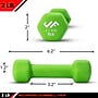 Jfit 2 lb. Neoprene Dumbbells, Neon Green (J-DBN2SET)~#|#~E0CC897B-A853-4986-81FC585A26AA1B96_sc7
