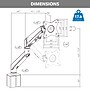 Mount-It! MedHub Gas Spring Full-Motion Monitor Arm for Mobile Medical Carts, 17"-32" Screens, 17.6 lbs. Capacity (MI-16006)~#|#~E0CF82EF-7692-4A7C-B82A102202F7AC83_sc7