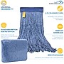 BISON LIFE Kleen Handler Blend String Wet Mop Head, Blue, 24/Pack (BPES-CEM-BD-BL-16-1-24A)~#|#~E0D10723-571C-4072-A9C8AA6851EDF7B8_sc7