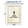 Avery Pearlized Ivory Rectangle Multipurpose Labels, 10" x 7", Ivory, 50/Box (94263)~#|#~E0E64D2E-6F8E-42ED-9738E3672DDA062B_sc7