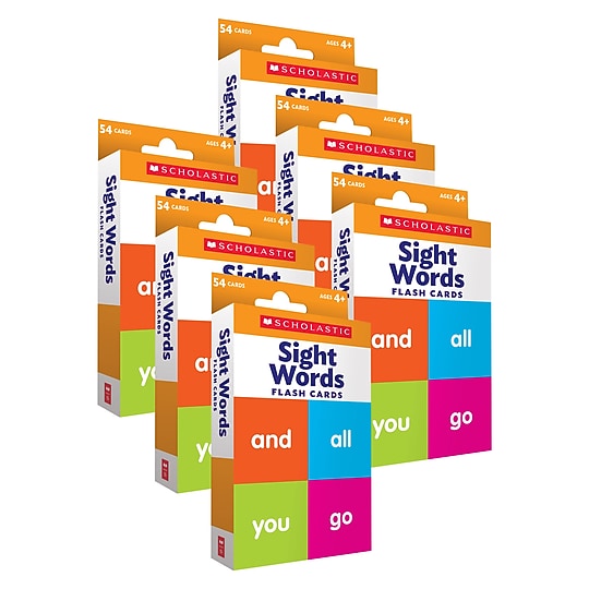 Scholastic Teaching Solutions Flash Cards, Sight Words, 6/Pack (SC-823358-6)~#|#~E0E9E79F-D965-4D29-ABE7A5EF2BE2DED4_sc7