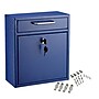 AdirOffice Steel Indoor/Outdoor Interoffice Mailbox, Blue (631-05-BLU)~#|#~E0F2B727-73C7-4E5D-BCC578787A710659_sc7