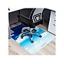 Mind Reader Hard Floor Chair Mat with Lip, 47" x 35", Blue, Polycarbonate (SKYMAT-ASST)~#|#~E0F3BAFA-80A2-474F-B7C0A0366C7CCE2D_sc7