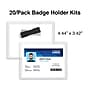Staples Magnetic Name Badge Holder Kit, 3" x 4", Vinyl, Clear, 20/Pack (51927)~#|#~E0F6105E-BCB2-4F1E-9A4ED6E0449231EF_sc7