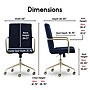 Elle Decor Giselle Fabric Computer and Desk Chair, Navy Blue/Gold (CHR10058C)~#|#~E0FD7630-AEAC-470E-A6849E5900E0B984_sc7