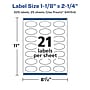 Avery Laser/Inkjet Oval  Waterproof Multipurpose Labels, 2.25"  Dia, White, 525/Pack (94054)~#|#~E0FDFA01-5EBB-4A84-B061E9DD1411B66A_sc7
