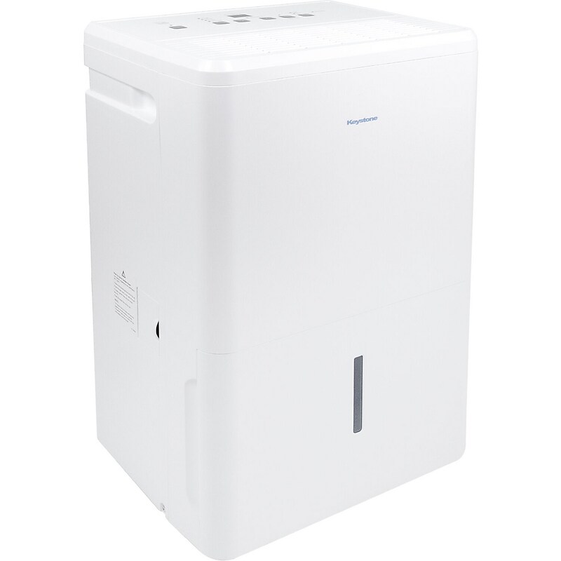 Keystone Energy Star 50-Pint Portable Dehumidifier with Drain Pump, 3-Speed, Covers up to 4,500 sq. ft., White (KYSTD50PAE) image 1
