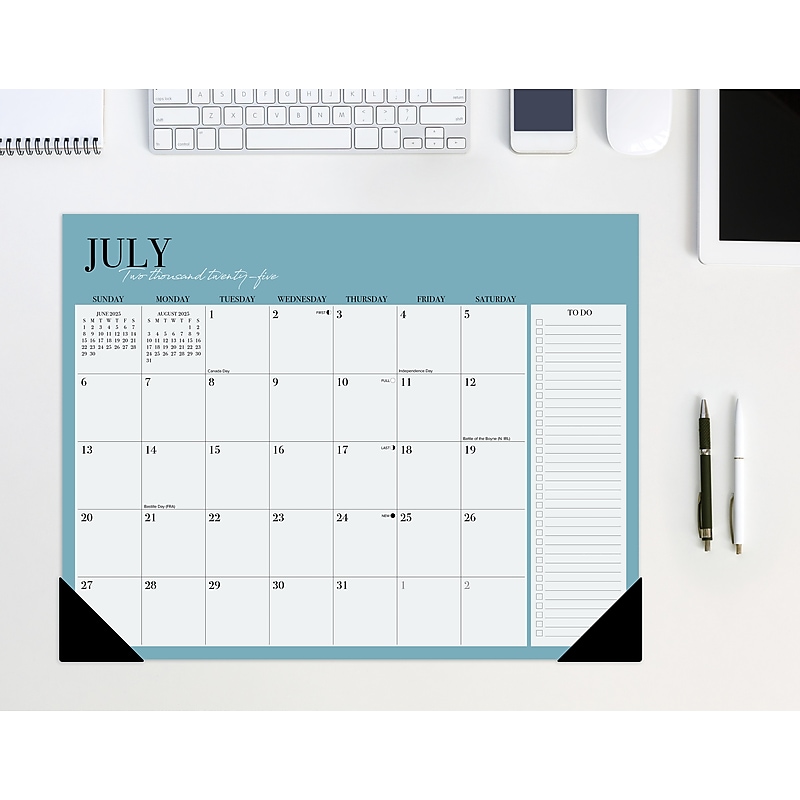 2025-2026 Willow Creek Modern 17" x 22" Academic & Calendar Monthly Desk Calendar (55120X) image 1