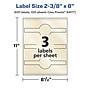 Avery Pearlized Ivory Decorative Edge Multipurpose Labels, 2-3/8" x 8", Ivory, 300/Box (94117)~#|#~E107A050-681E-4CB6-934C65D00E08BAD0_sc7