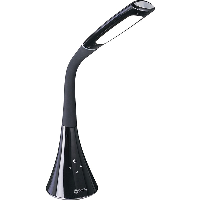 OttLite Swerve LED Desk Lamp, 23", Black (OTTCSN34KCW) image 1