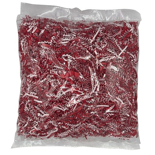 Spring Fill Peppermint Scented Crinkle Paper, 8oz., Red/White
