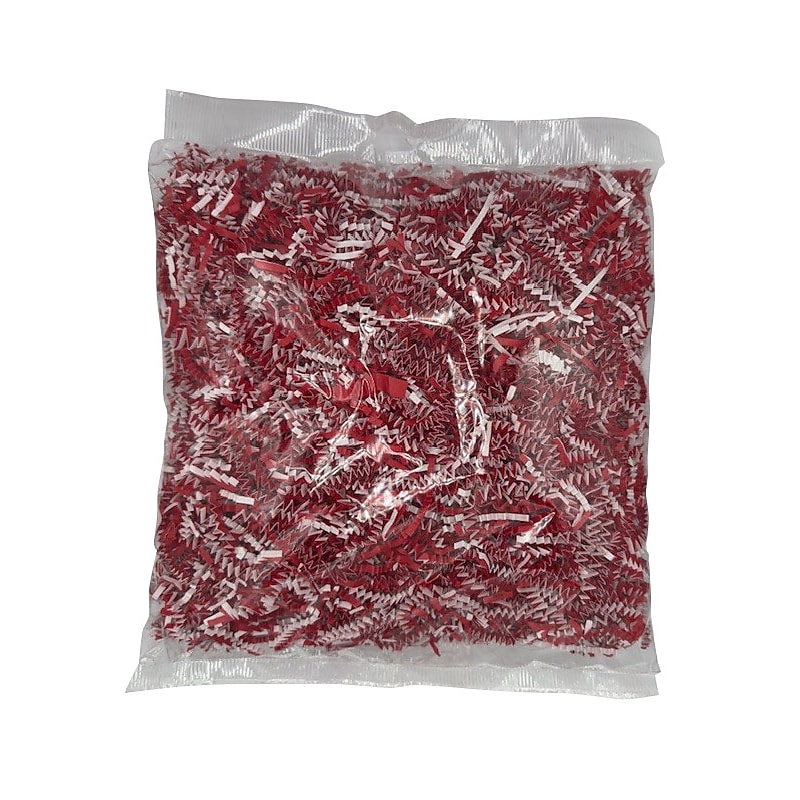 Spring Fill Peppermint Scented Crinkle Paper, 1lb., Red/White (FGR0019) image 1