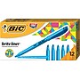 BIC Brite Liner Stick Highlighter, Chisel Tip, Blue, 12/Pack (65552/BL11BE)~#|#~E10AD3BE-59C4-4613-B608B5CEF407F724_sc7