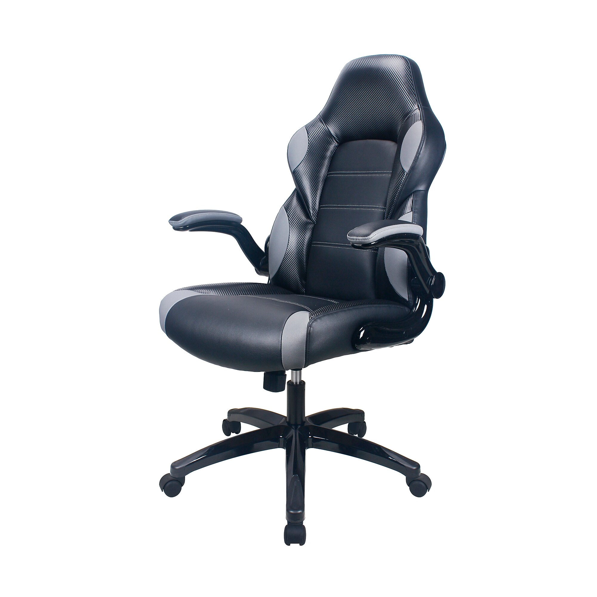 Raynor Group Playr Polyurethane Gaming Chair, Black/Grey (G-GAMEBSC-GRY) Sansujyuku sansujyuku.com