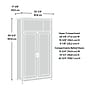 Sauder Edge Water 60"H Storage Cabinet with 5 Shelves, Chalked Chestnut (434766)~#|#~E113C2A2-5F04-4475-B0E40B106A0A6A78_sc7