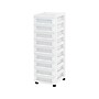 Iris 9-Drawer Storage Cart, White/Translucent White (585004)~#|#~E11553E1-51CF-4B13-8AA975D458700EF5_sc7