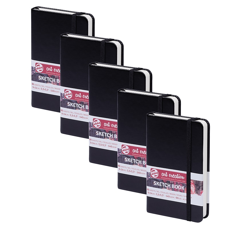 Talens Art Creation 3.5" x 5.5" Sketch Book, 80 Sheets/Book, 5/Bundle (TLN9314001M-5) image 1
