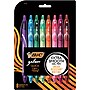 BIC Gel-ocity Quick Dry Retractable Gel Pens, Medium Point, 0.7mm, Assorted Ink, 8/Pack (RGLCGAP81-AST)~#|#~E1203B0D-A6FE-4881-97E2F51AC31714FB_sc7