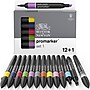 Winsor & Newton Promarker Dual-Tip Alcohol Based Marker, Essential Colors #1, 12/Pack (WNX0290137)~#|#~E1250308-C115-4D47-9E50101C4C42D497_sc7